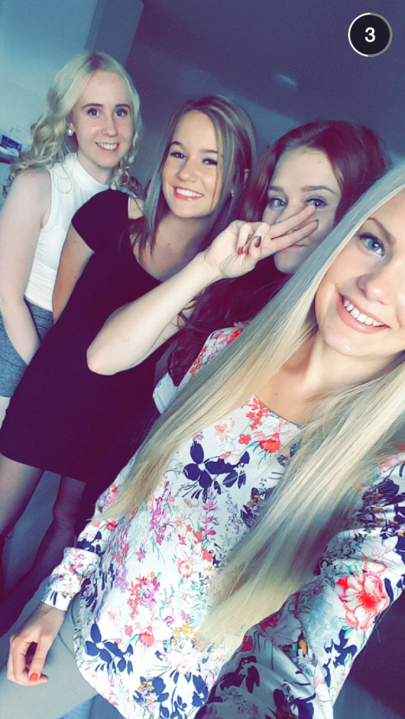 some of my lovely friends and I before a party. (Alina, Rinna, and Julia)