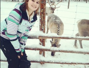 At the reindeer farm.